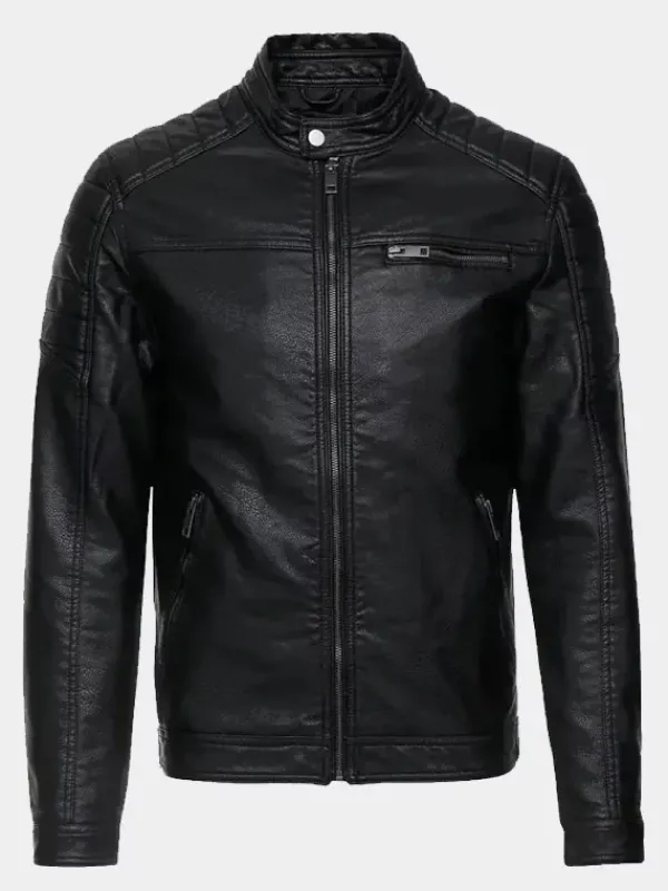 Asal Vision Black Jackets | Cafe Racer Jackets | Cafe Racer Real Leather Jacket For Men Black