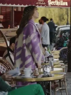 Asal Vision Women Coats | Emily In Paris Purple Coat Season 3 Purple And  White