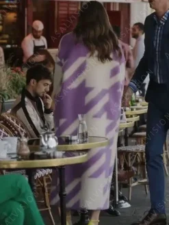 Asal Vision Women Coats | Emily In Paris Purple Coat Season 3 Purple And  White