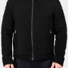 Asal Vision Black Jackets | Suede Jackets | Mens Padded Suede Leather Jacket Black