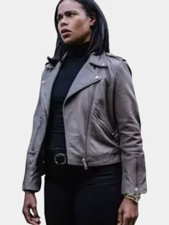 Asal Vision Leather Jackets | Sheryll Barnes FBI Most Wanted Grey Jacket Grey 