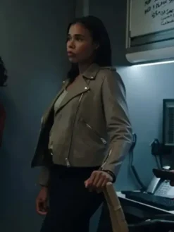 Asal Vision Leather Jackets | Sheryll Barnes FBI Most Wanted Grey Jacket Grey 