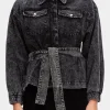 Asal Vision Denim Jackets | Shining Vale Courteney Cox Denim Jacket Grey