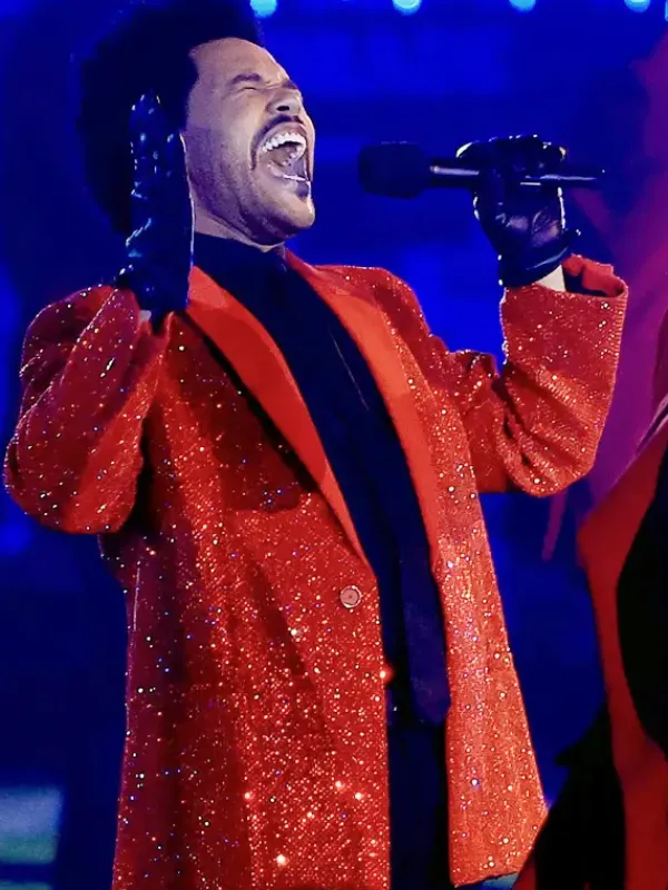 Asal Vision Blazers | Super Bowl The Weeknd Sequin Blazer Red