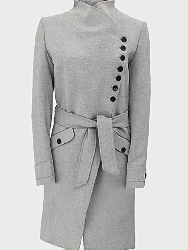 Asal Vision Women Coats | Wool Coats | Women’s Wool Belted Coat Grey
