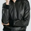 Asal Vision Black Jackets | Bomber Jackets | Women’s Lambskin Leather Bomber Jacket Black